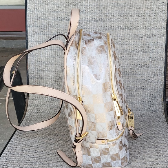 Michael Kors Beige and Gold Backpack - Picture 7 of 16